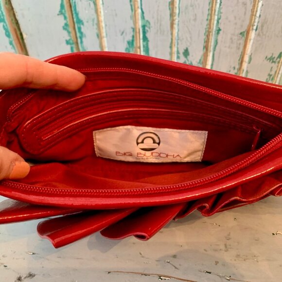 Big Buddha Red Flower Clutch Wristlet - Picture 3 of 7